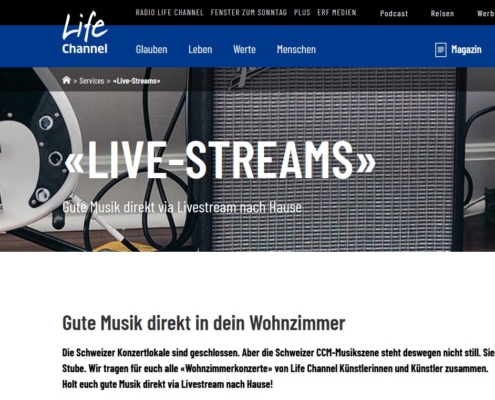«Live-Streams» Gute Musik direkt via Livestream nach Hause
